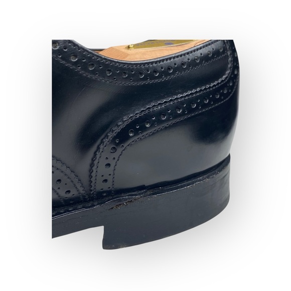 Polo Ralph Lauren ❁ Classic Oxford Wingtip Dress Shoes ❁ Black Leather ❁ 11.5 - Picture 14 of 17